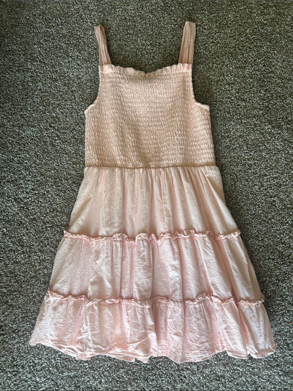 Girls Pink Tiered Sundress